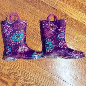 Little Girls size 11 Western Chief Light-Up Rain Boots